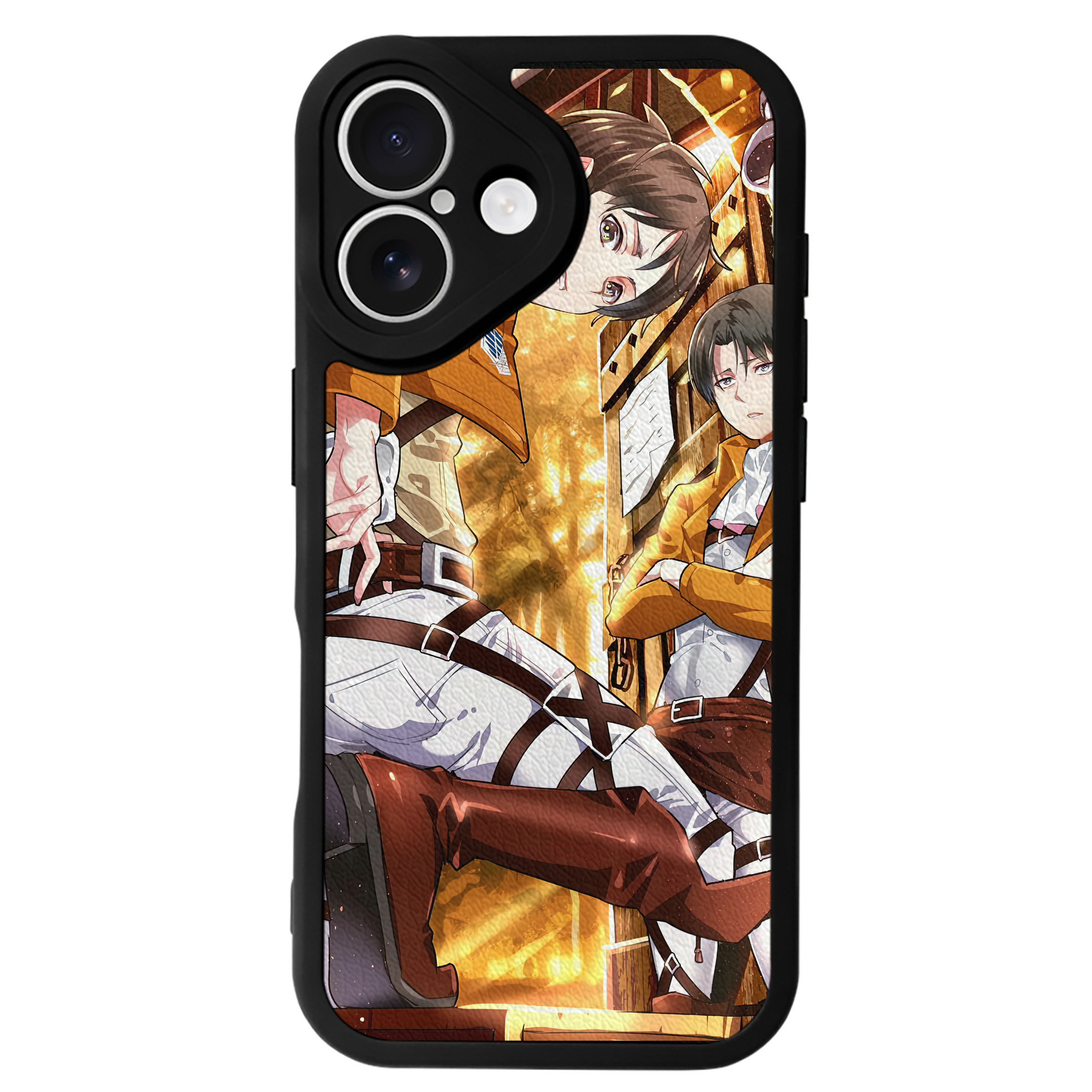 （画像用） 進撃の巨人 Attack on Titan 【iPhone 16シリーズ対応】シリコンスマホケース（レザー調） 材質：シリコン